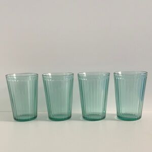IKEA VARDAGEN 4.5" Tall Glasses, Light Turquoise, Set of 4